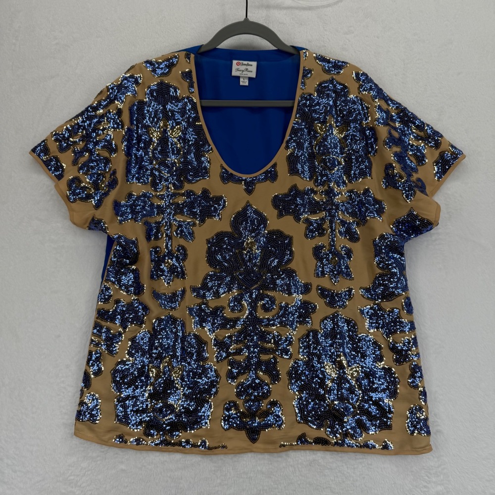 Neiman Marcus Tracy Reese Sequin Embellished Top Women's L‎ READ
